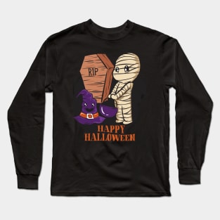 Trick or treat Little cute mummy Halloween cute scary little mummy Long Sleeve T-Shirt